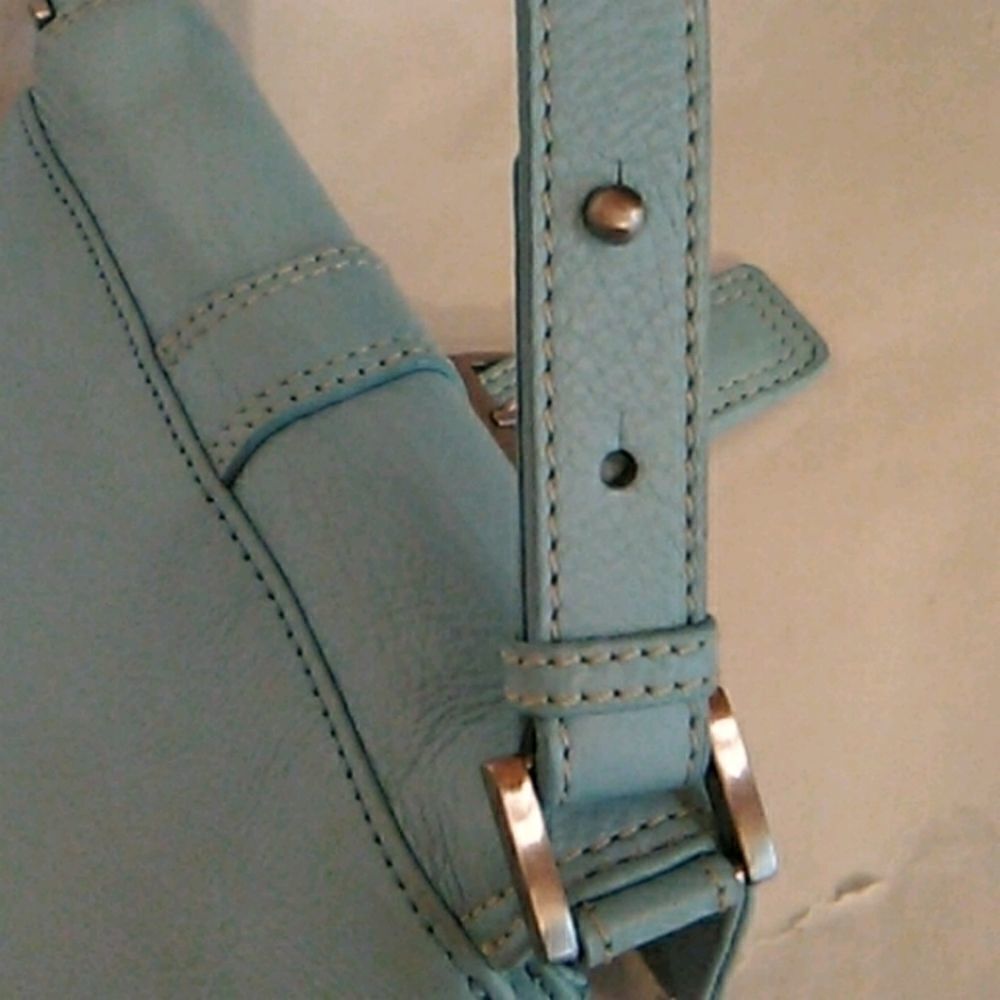 Talbots Leather  Turquoise Mini Bag - Picture 8 of 9